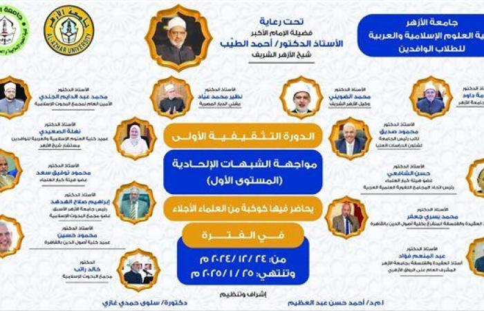 رياضة : رئيس جامعة الأزهر ومستشارة الإمام الأكبر يكرمان المشاركين في دورة تصحيح الفكر