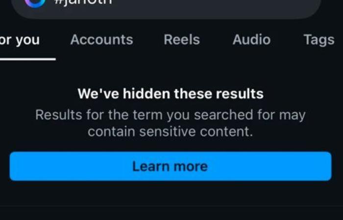 رياضة : إنستجرام يحظر البحث عن وسوم سياسية بارزة.. خلل أم قرار مثير للجدل؟