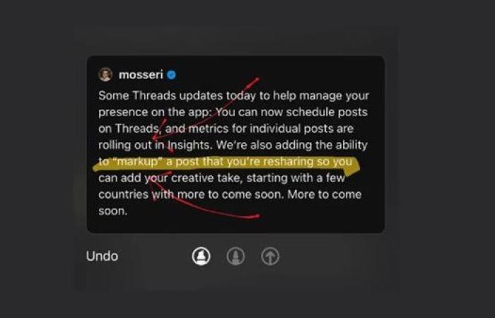 رياضة : Threads تتيح الكتابة فوق منشورات المستخدمين الآخرين